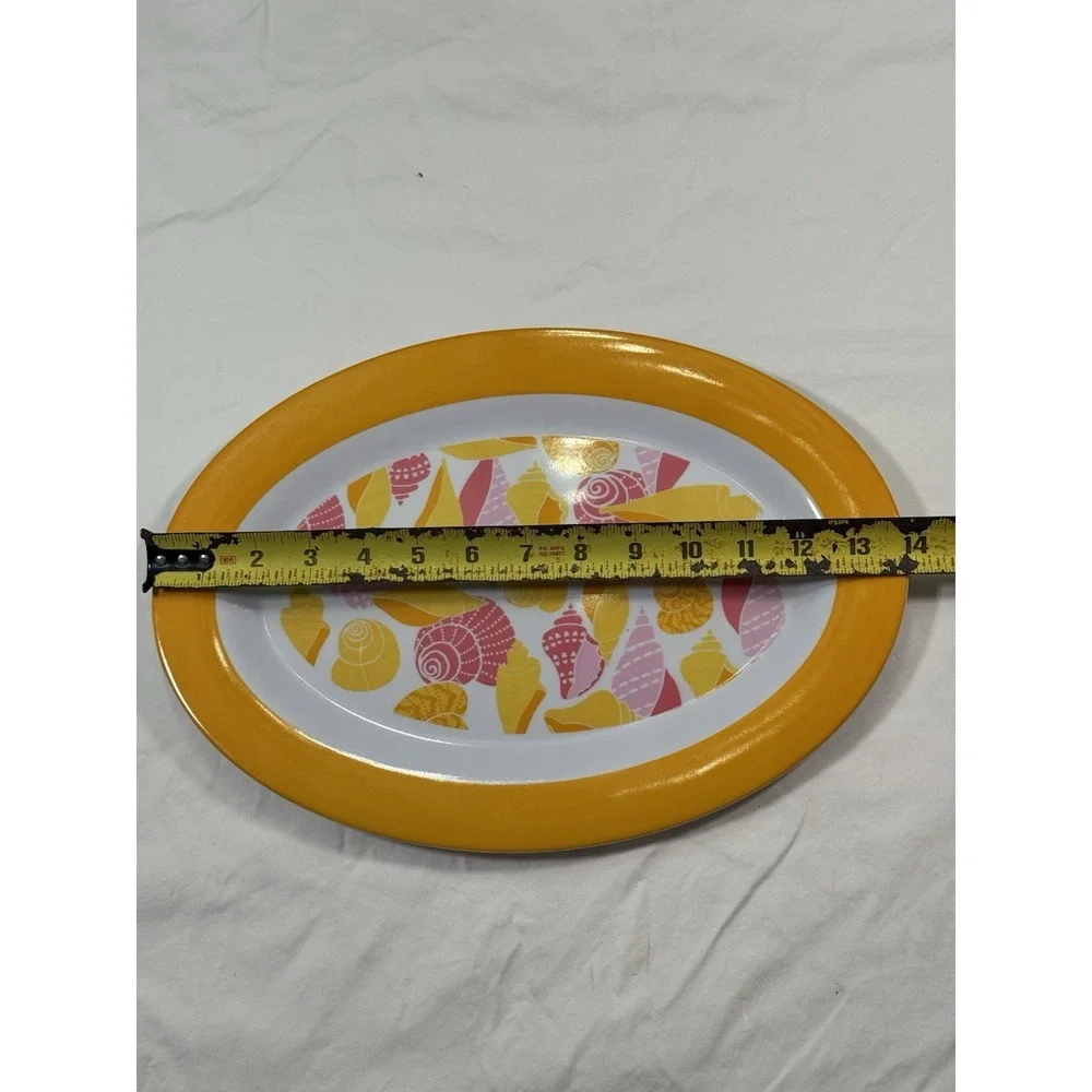Oval Serving Platter – Shell Design Melamine‎ Beach Style
